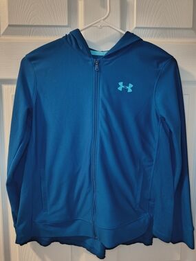 Under Armour Girls XL Teal Blue Full-Zip Hooded Jacket